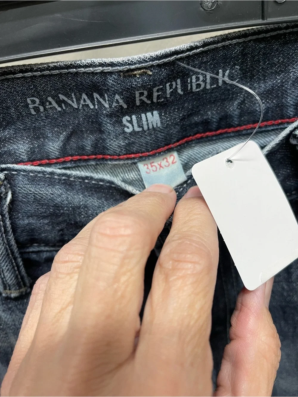 Banana Republic Men's Faded Blue Straight Jeans